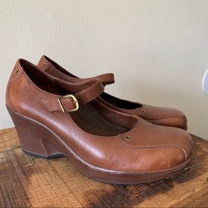 Dansko Mary Jane Wedge Platform Clog Mule